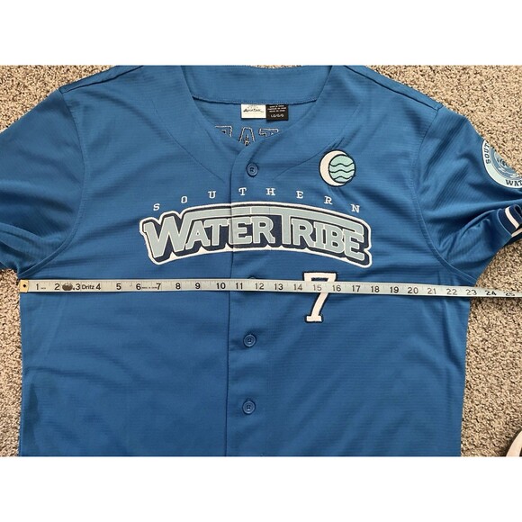 Avatar Last Airbender Jersey Mens Size Large Southern Water Tribe Katara 7 Stich - Picture 7 of 8